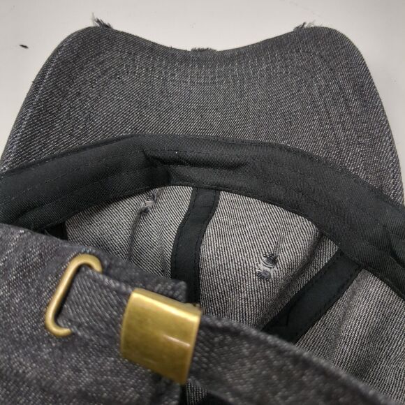 Unbranded Slideback Hat Black OSFA Adjustable Distressed 6 Panel Blank Cotton - Picture 8 of 8